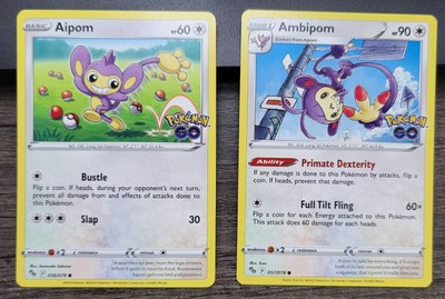 Aipom & Ambipom Full Evolution Set 056-057/078 ~ Pokémon GO 