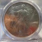 1993 $1 SILVER EAGLE - 9-11-01 WTC GROUND ZERO RECOVERY - PCGS GEM UNC 020627