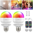 2X USB Aufladbare Glühbirne E27 LED Akku Glühbirne Dimmbare mit Fernbedienung