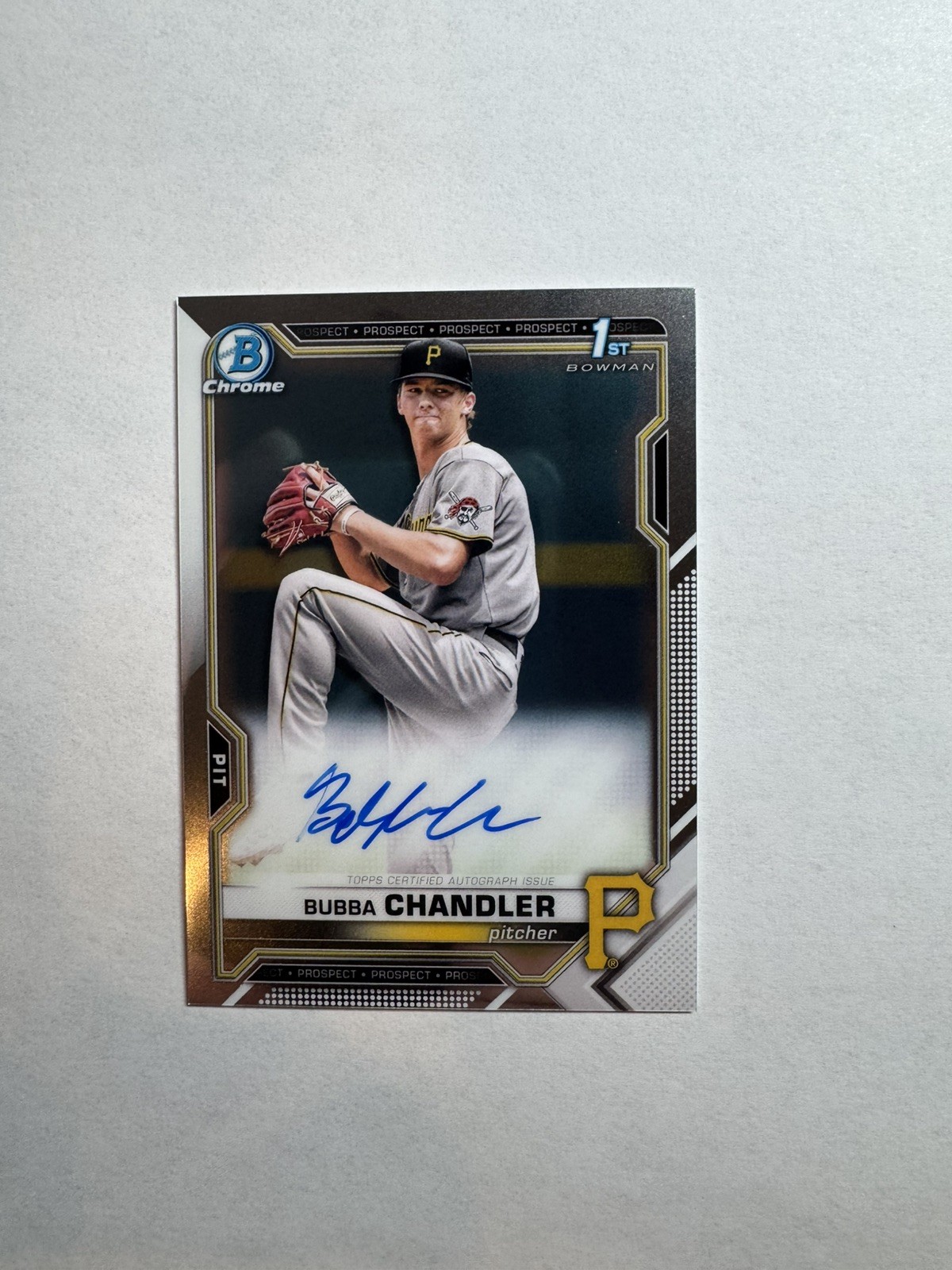 2021 Bowman Draft Bubba Chandler Chrome Auto 1st #CDA-BC Pittsburgh Pirates