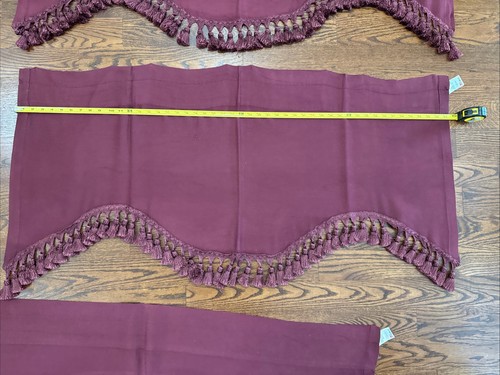 Set Of 3 - Jcpenny Home Burgundy Valances - Picture 5 of 8