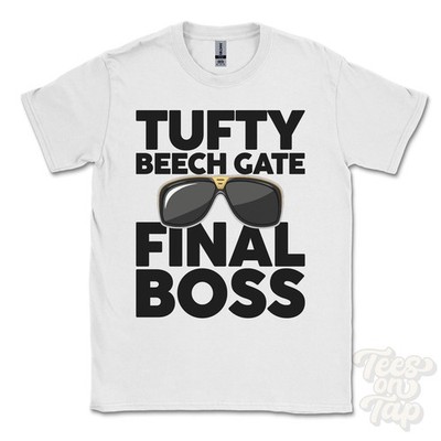T-SHIRT TUFTY BEECH GATE FINAL BOSS lustig Weihnachtsgeschenk Bransgore Hampshire England