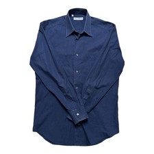 Dolce & Gabbana Italy Navy Cotton Button Front Dress Shirt 15 38