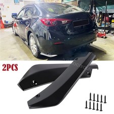 Black Rear Spat Bumper Lip Splitter Diffuser Canard Spoiler For Mazda 2 3 5 6