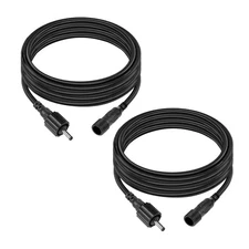 2-Pack 6.5ft IP65 Waterproof Extension Cable for Landscape Path Garden Lights