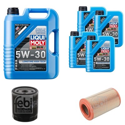 FEBI Inspektionspaket 9L LIQUI MOLY 5W-30 Longtime High Tech für Fiat Ducato