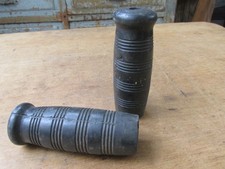 GROSSES POIGNEES NOIRES VELO ANCIEN VILLE RANDONNEUSE PORTEUR BICYCLE GRIPS