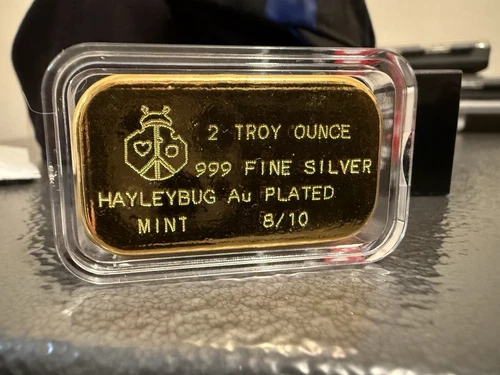 Gilded Hayleybug Mint Arctic Grace 2oz silver Color Loaf Bar #8/10