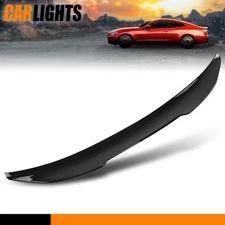 Fits 21-26 BMW 4 Series G22 G82 M4 PSM Style Rear Trunk Spoiler Wing Gloss Black