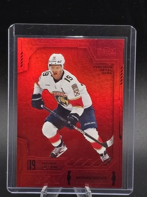 Matthew Tkachuk 2025-26 SkyBox Metal Universe #39 Precious Metal Gems Red #/100