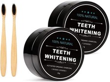 2-Pack Activated Charcoal Teeth Whitening Powder Natural Coconut Teeth Whitener