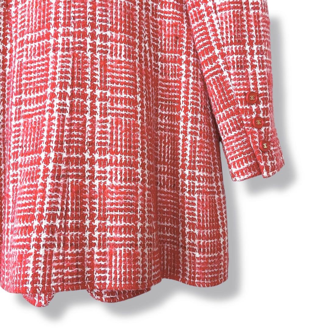 Good Condition Chanel Coco Mark Button Wool Tweed… - image 16