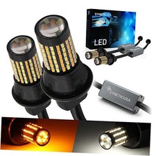 3157 Error Free Canbus Dual Color Switchback LED Turn Signal Light Bulbs No