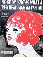 Nobody Knows What A Red Head Mamma Can Do Sheet Music Irving Mills Al Dubin 1924