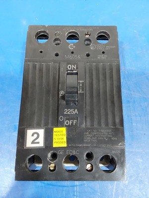 GE THQD32225 Circuit Breaker Type HACR 225AMP 3 Pole 240V