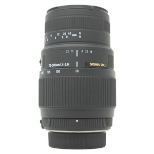 Used Sigma 70-300mm F4.5-5.6 DG lens in Nikon F mount (Hood SH45001)