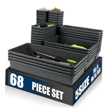 【LARGE SIZE】【68PCS】Tool Box Organizer Tray Divider, 【5 68PCS 5Sizes