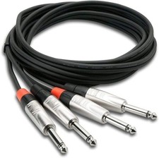 Hosa Technology Pro Stereo Dual REAN 1/4" M to 1/4" M TS Cable - 20'