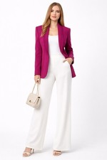 Brandon Maxwell Pink Blazer Size 8 Structured Pleated Collar