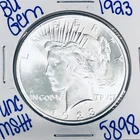 1923 BU UNCIRCULATED SILVER PEACE DOLLAR AUTHENTIC U.S. MINT FREE SHIPPING 5898