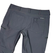 Eddie Bauer Pants Mens 40x32 Gray First Ascent Cargo Nylon Spandex Hiking Work