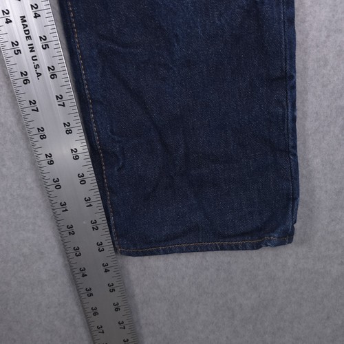 Jeans Levis 501 Button Fly Mid dritto blu casual denim uomo 32x36 (31x33) - Foto 16 di 17