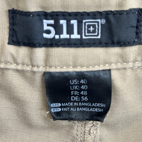 5.11 Tactical Cargo Shorts Khaki Outdoors Utility Mens 40 Travel Hiking Gorpcore - Picture 13 of 14