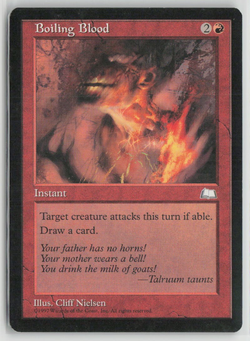 Boiling Blood Common Weatherlight Magic: The Gathering Lightly Played