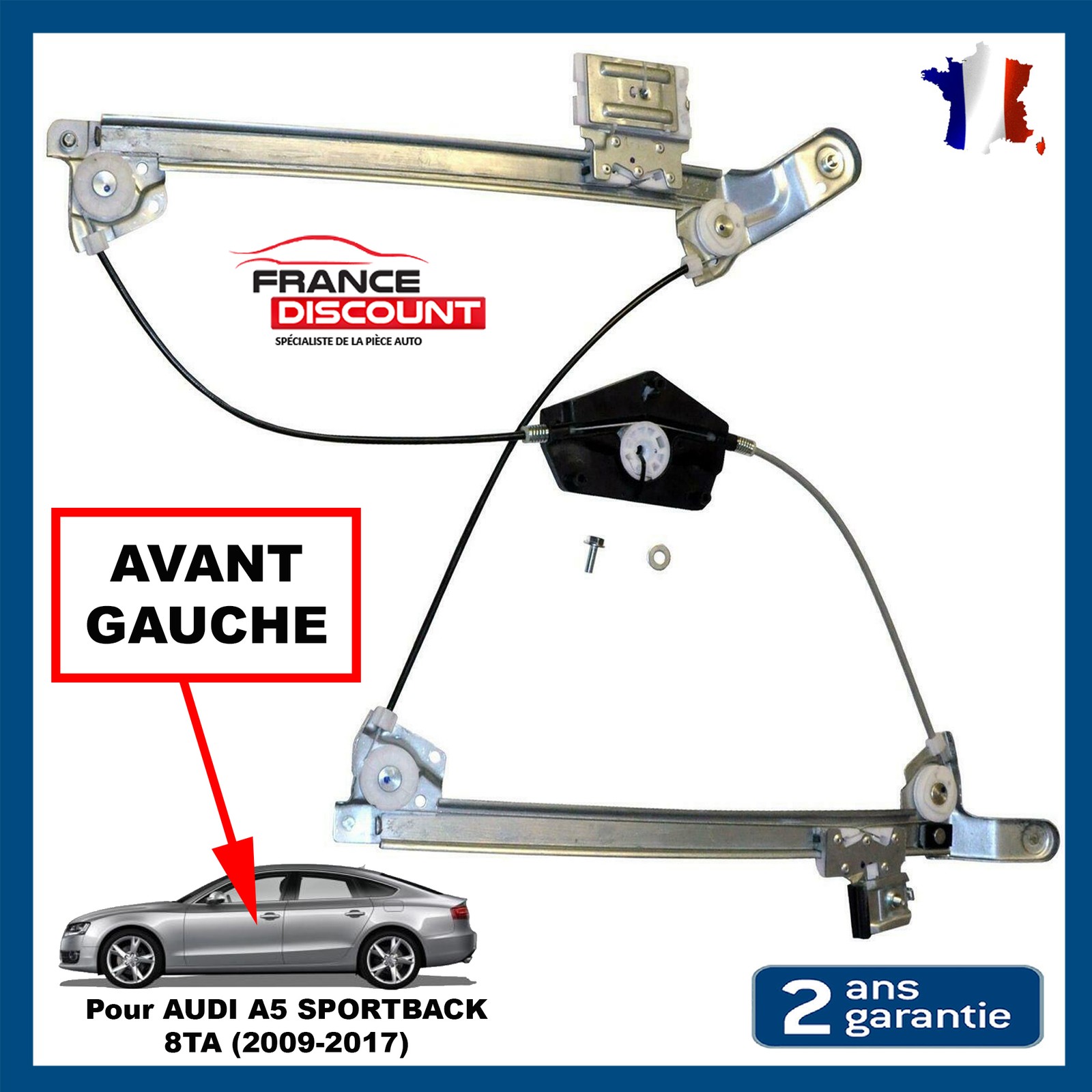 Lève-vitre électrique avant gauche fluide pour A5 Sportback