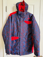 The North Face HyVent Boys XL 18/20 Insulated Hooded Full Zip Jacket Blue/Red
