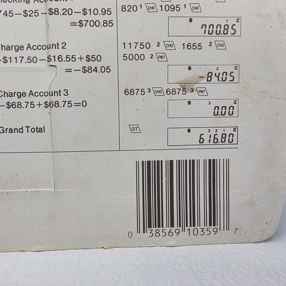 VTG Canon Checkbook III Money Manager Calculator Check Holder Brown NOS - Image 4 of 4