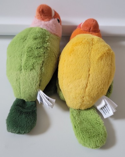 Jellycat A PAIR OF LOVELY LOVEBIRDS Cute Soft Plush Toy Green Yellow - Bild 6 von 10
