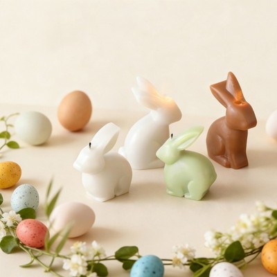 Easter Hare Silicone Molds Easy Demold Heat Resistant for Resin Casting