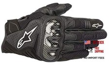 SMX 1 Air V2 Motorcycle Gloves Lightweight Ventilated Design Large Black