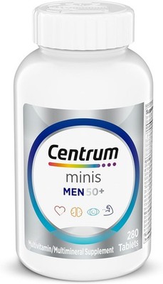 (Ex:9/27)Centrum Minis Men s 50+ Multivitamin with D3, B Vitamins+Zinc (280 Ct)