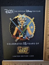 2023 Disney D23 Star Wars Pin-Clone Wars 15th Anniversary Ahsoka Tano LE 1500