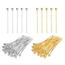 0.8 Inch Ball Pins Jewelry Making Headpins-400Pcs, Silver Gold
