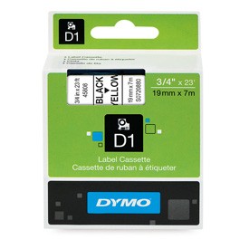 Dymo 45808 19mm x 7m Black on Yellow Tape - Image 7