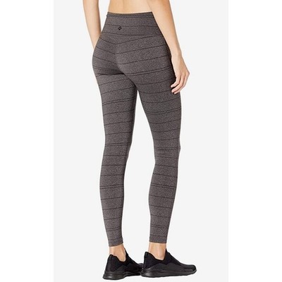 prAna Transform Leggings Small Charcoal Gray Striped High Rise Athletic Pants