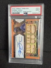 2022 triple threads sammy sosa auto relics - amethyst #SS1