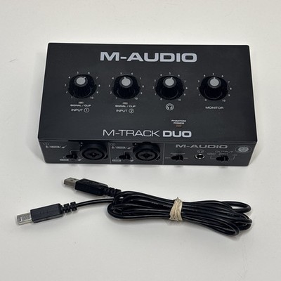 M-Audio M-Track Duo USB Audio Interface 2-Ch 24-bit/48kHz Phantom w/USB - Tested