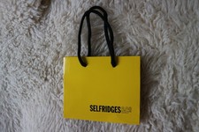 Selfridges Paper /Card glossy signature shopping bag GIFT TOTE NEW XS