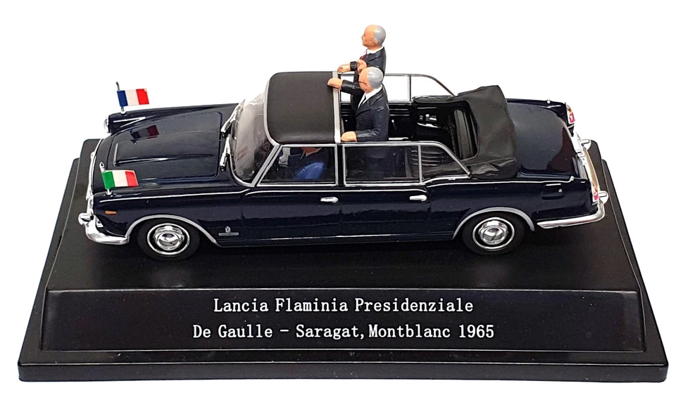 Starline 1/43 Scale 56041 Lancia Flaminia Pr. De Gaulle Montblanc 1965 Dk. Blue - Image 4 of 4