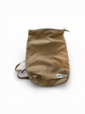 VANS OFF THE WALL BROWN COTTON CANVAS ZIP TOP SHOULDER BAG BACKPACK