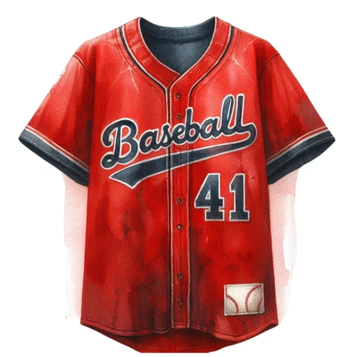 Baseball Shirt Jersey Self Adhesive Sticker