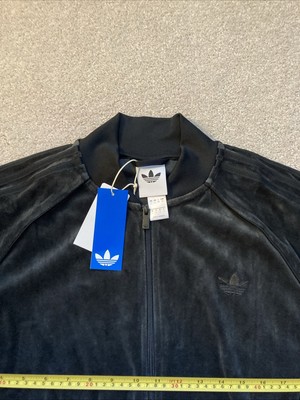 adidas gazelle silver green womens Black adidas Velour 3-Stripes Track Top main image 0