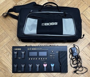 Boss GT-100 COSM Guitar Multi Effects Processor Pedal w/ Power Supply & Bag