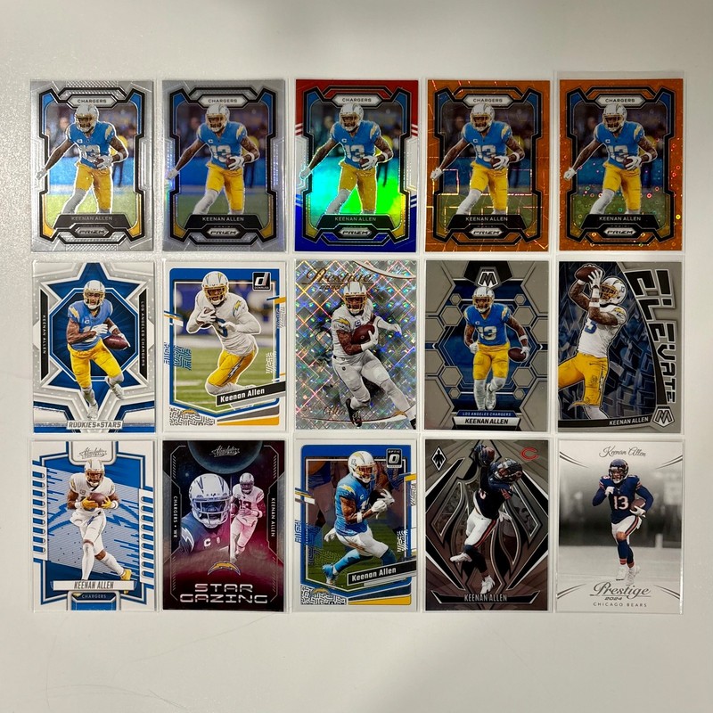 2023-2024 Panini Keenan Allen LOT OF 15! Prizm Lazer Disco RWB Mosaic Chargers