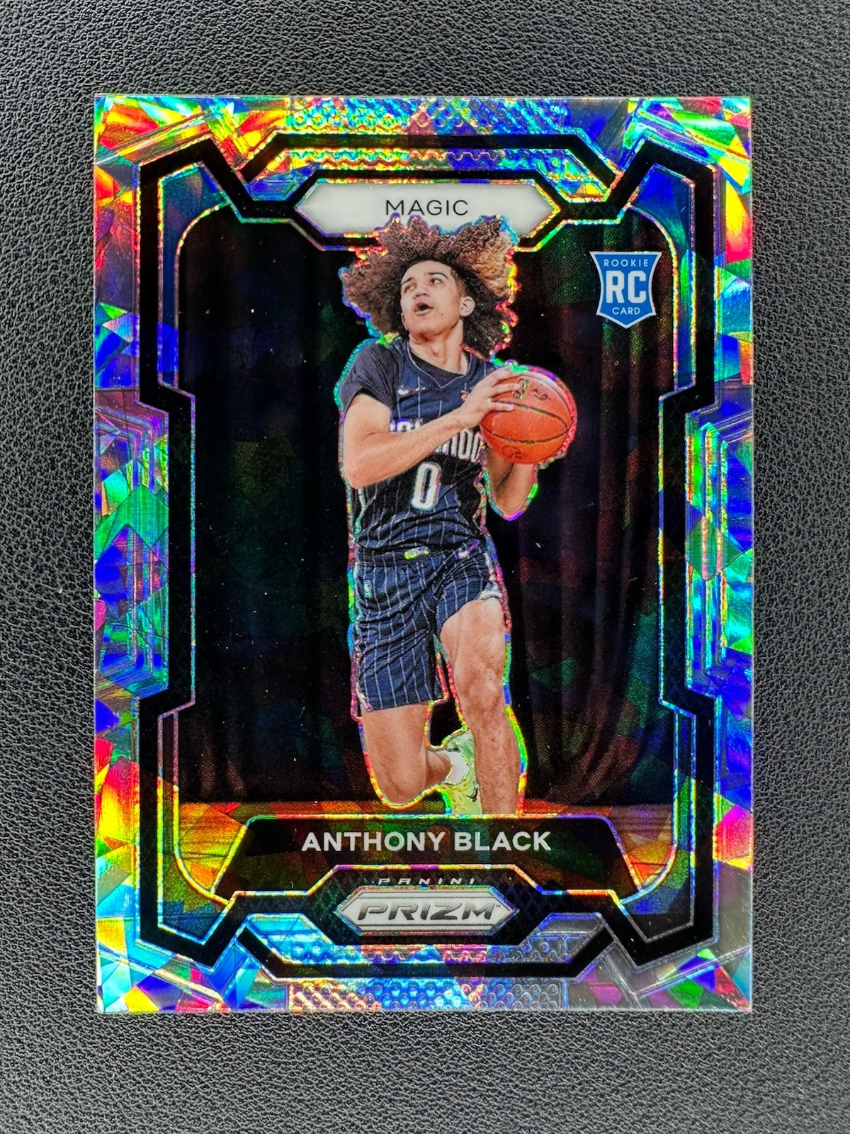 2023-24 Panini Prizm Anthony Black Rookie Silver Cracked Ice #170 Magic RC
