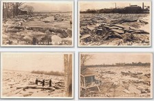 LAWRENCE KS RPPC ~ Ice Flow Gorge (LOTE 4) por Bridge Factory Mill puente ferroviario